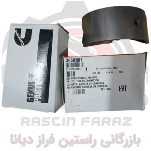 نمای جلویی یاتاقان متحرک کامینز 3650900 با نشان استاندارد و پارت نامبر اصلی، مناسب موتورهای دیزلی سنگین